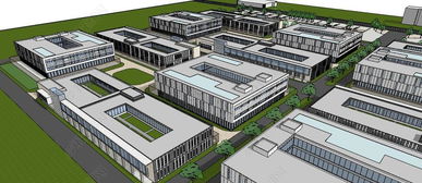 工業(yè)產(chǎn)業(yè)創(chuàng)意園 建筑規(guī)劃與SU模型設(shè)計